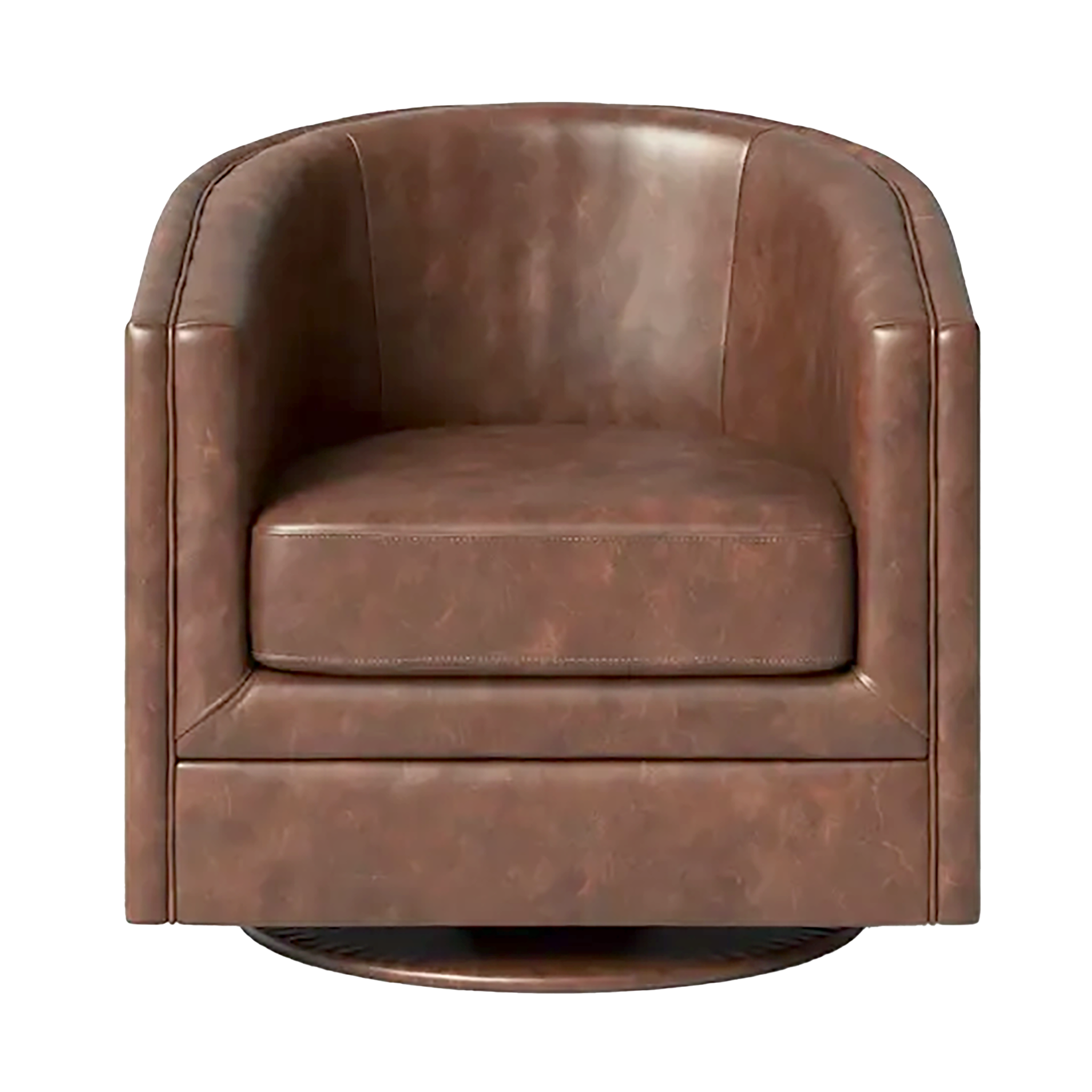 Harlow leather best sale swivel armchair